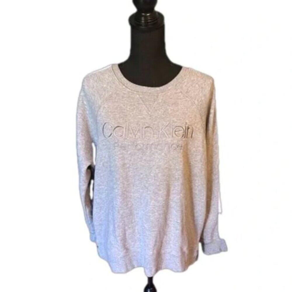 Calvin Klein Performance Grey Sweatshirt – Activewear Comfort, Size M